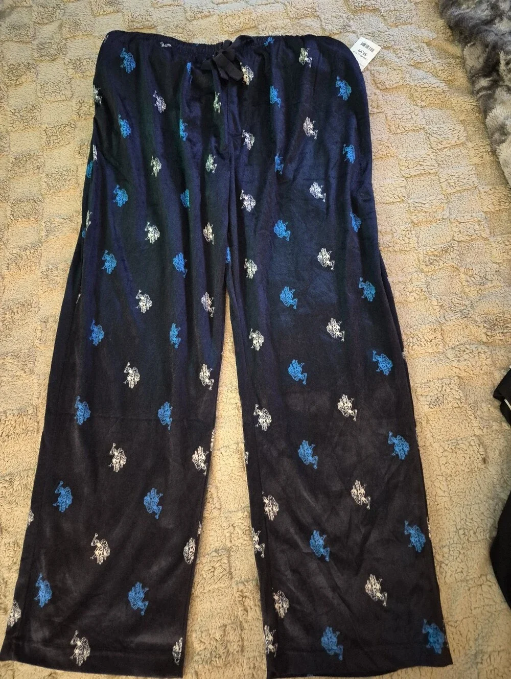 U. S. Polo Assn. Navy Lounge Pants with Blue & White Accents